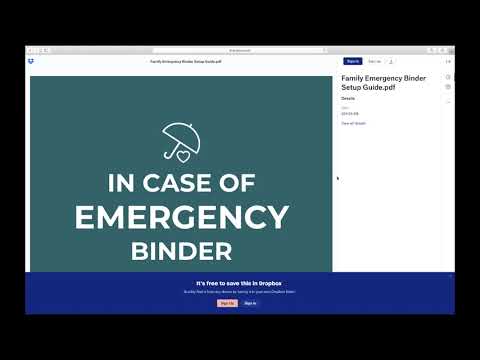 Emergency Binder Webinar Tutorial
