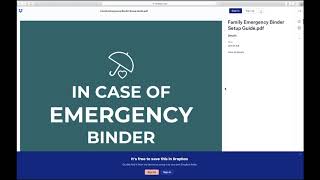 Emergency binder webinar tutorial