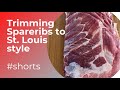 Trimming spareribs down to St. Louis style