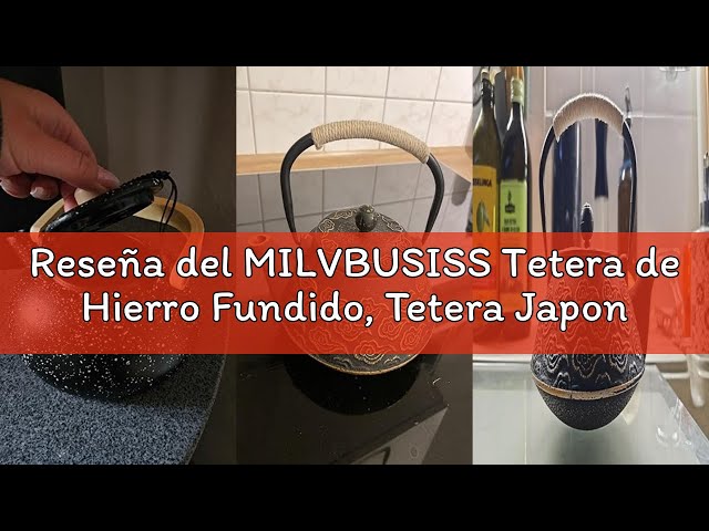 Vídeo relacionado con MILVBUSISS Tetera de Hierro Fundido, Tetera Japonesa con Infusor para Hojas Sueltas, Grapacidad 1200ml Hervidor de Té Sakura Design Recubierto con Interior Esmaltn Caado, Verde
