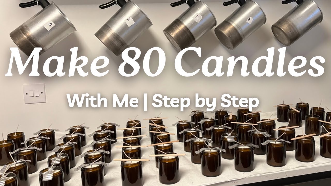 Make 80 Candles With Me | How To Make Candles Step By Step #candles #howto