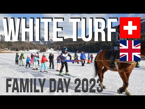 WHITE TURF (ENGLISH VERSION) Family Day 2023. Children Joined Skijoring for the First Time | Vlog #7