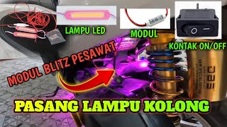 Download lagu CARA PASANG LAMPU KOLONG PCX150⁉️ PAKE MODUL BLITZ PESAWAT   KONTAK ON/OFF mp3