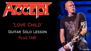 Accept Love Child Guitar Solo Lesson + TAB