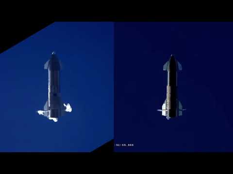 Starship SN8 - SN9 landing SIDE BY SIDE comparison