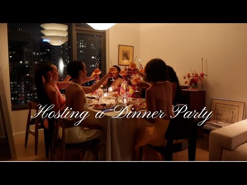 HOSTING VLOG | Hosting a Summer Dinner Party, Cooking, Baking, flower arranging