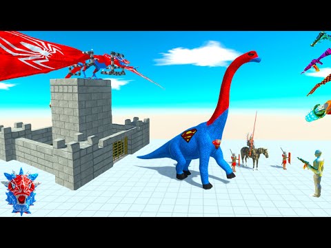 FANTASY + FPS AVATAR SAVING DRAGON SPIDERMAN - Animal Revolt Battle Simulator