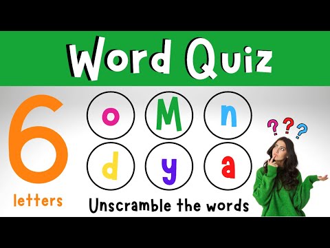 Scrambled Word Quiz | Jumbled Word Game | 6 Letter Words | 4K