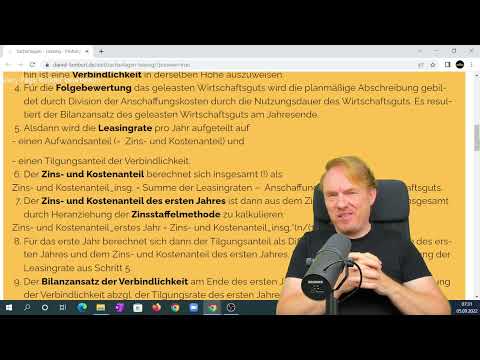 Klausurtipp 3 Bilanzbuchhalter - Gerüchteküche - Leasing, Buchführung nach Steuerrecht