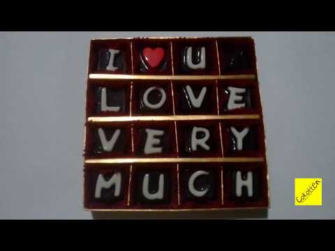 Cokotten Cokelat Kata isi 16 Coklat Ucapan I Love You Cinta Valentine kotak karton tutup mika murah