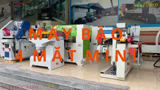 TÌM HIỂU MÁY BÀO 4 MẶT 4 TRỤC MINI WOODMASTER WM-412. Bào rộng 120mm, cao 60mm.