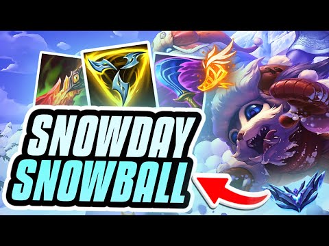 SNOWBALL WITH SNOW DAY GNAR!!! Season 13 Gnar Ranked Gameplay (League of Legends)