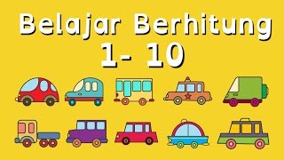 Download lagu Belajar Berhitung Angka 1 - 10 untuk Anak Balita (PAUD) dengan Kartun Mobil mp3