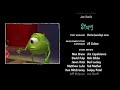 Monsters Inc Scene 32 End Credits Part 1 Into Outtakes