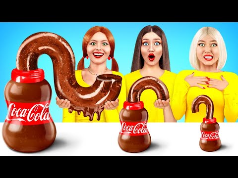 Big Vs Medium Vs Small Food Challenge | Eating Only Giant VS Tiny Sweets by X-Challenge