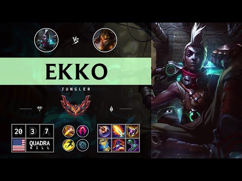 Ekko Jungle vs Jarvan IV - NA Grandmaster Patch 14.13