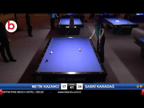 METİN KAZANCI & SABRİ KARADAĞ Bilardo Maçı - 2020 VETERANLAR 1.ETAP-V-ELEME