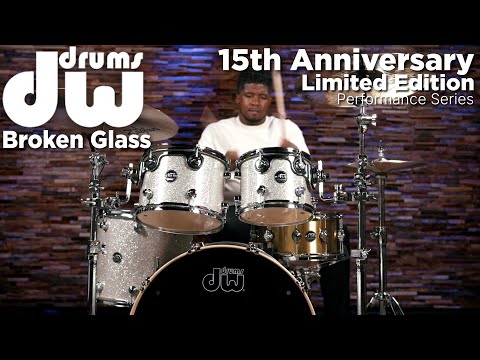 DW Performance Series 15th Anniversary Limited Edition Drum Set 22/10/12/16 - Broken Glass