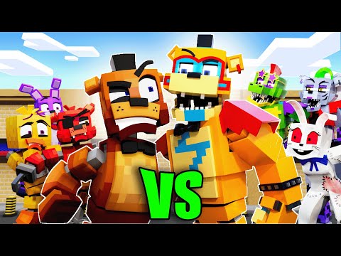 FAZEBEAR & FRIENDS VS SECURITY BREACH - FNAF Security Breach Minecraft Animation