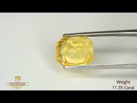 Yellow Sapphire 11.36ct.On-Demand video