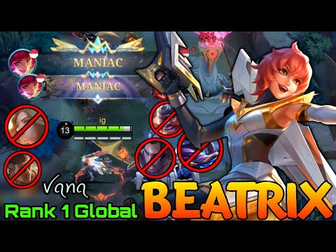 2x MANIAC Beatrix Deadly Marksman - Top 1 Global Beatrix by ꪜꪖꪀꪖ - Mobile Legends