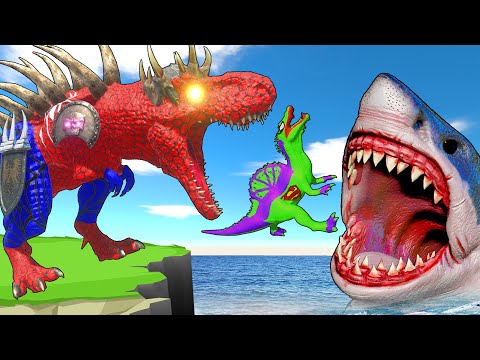 TYRANNOSAURUS REX vs ALL LARGE HERBIVORE & CARNIVORE ON ISLA NUBLAR - Jurassic World Evolution 2