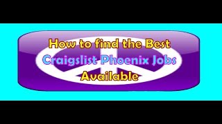 Craigslist Phoenix Jobs