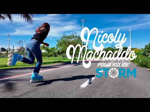 Nicoly Machado Skating with Her Storm Nicoly Pro 80