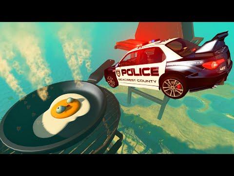 Jump Grilled Fried Eggs - Beamng Drive | TrainWorld