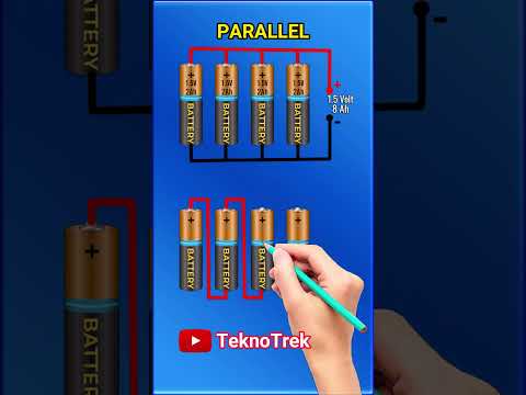Series vs Parallel Battery: Voltage & Capacity Explained with AA Cells 🔋 #Shorts