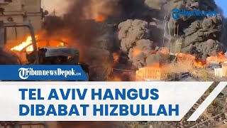 TEL AVIV TERBAKAR! Membara Dihantam Rudal Baru Hizbullah, Puluhan Permukiman dan Markas IDF Hangus
