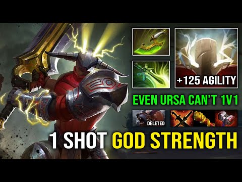 WTF +125 Agility Butterfly Swift Blink Sven 1 Shot God's Strength Even Ursa Can't Stand 1v1 Dota 2