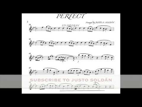 PERFECT ED SHEERAN "CLARINET" SHEET MUSIC AND PLAY ALONG, PARTITURA PARA CLARINETE Y KARAOKE