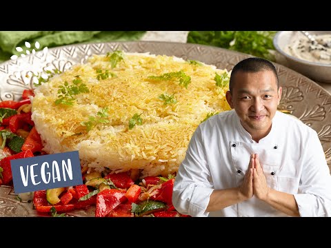 Knuspriger Reis 🍚 mit Gemüse 🥒 🌶 - persische Art 🇮🇷