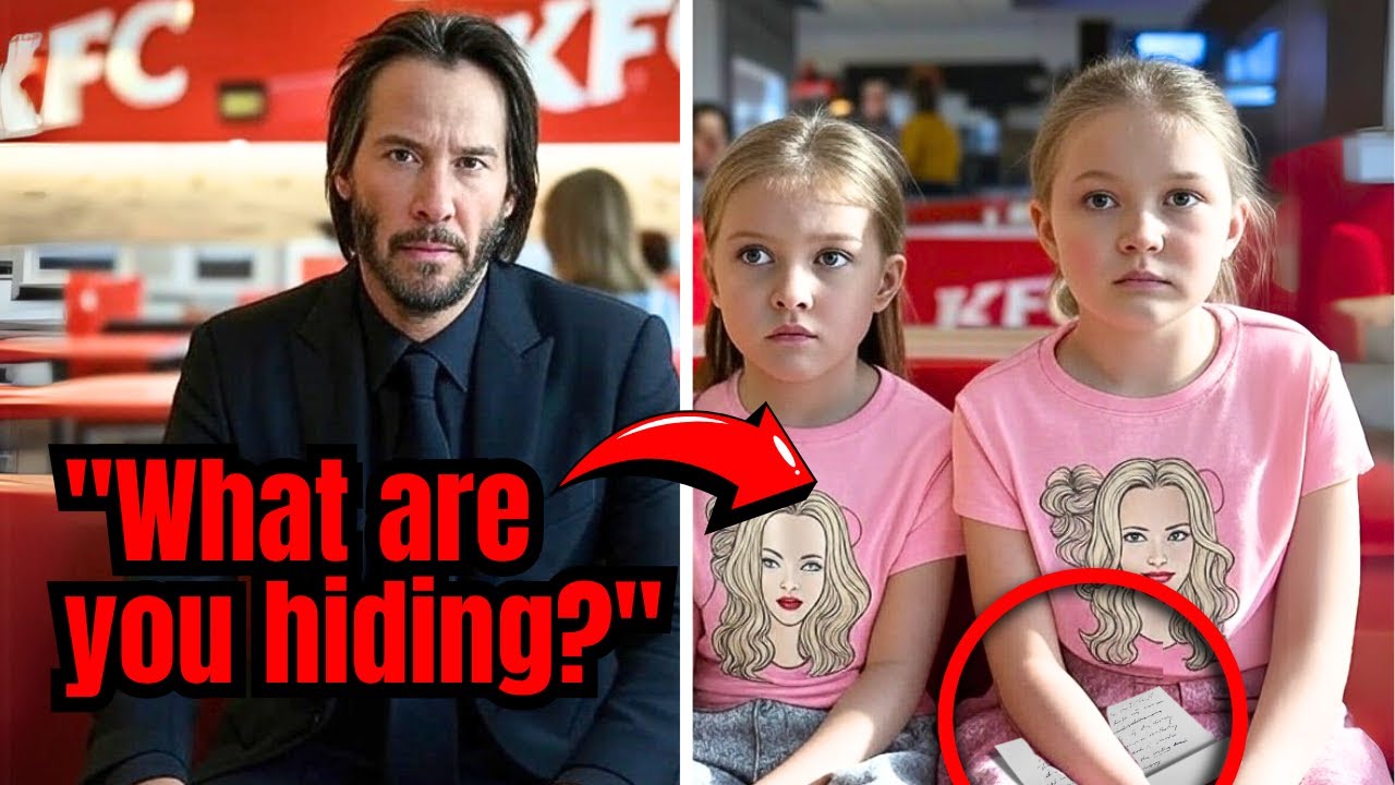 Little Sisters Whisper to Keanu Reeves in KFC, Hearing their Words He Breaks Down