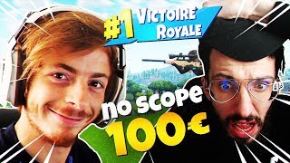 Je reçois 100€ pour ce *noscope de folie* par cyril en live sur fortnite 