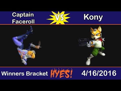 HYES! Winner's Bracket - Captain Faceroll (Sheik) vs Kony (Fox)