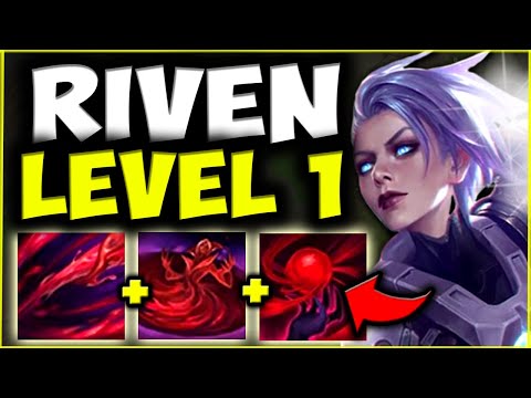 RIVEN CAN'T BE STOPPED AT LV.1 (Riven Lv.1 Cheese Guide) - S10 RIVEN GAMEPLAY! - League of Legends