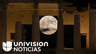 Así se observó la superluna de diciembre en Atenas