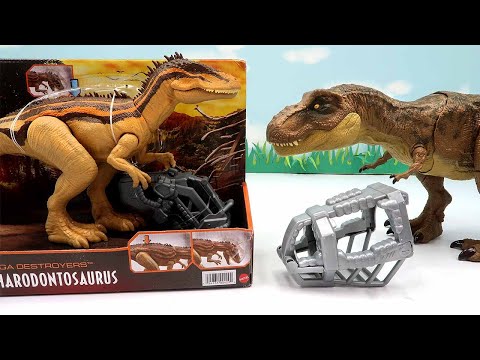 DINO ESCAPE - Jurassic World New Dinosaur! Break Out And Escape! T-Rex, Carcharodontosaurus
