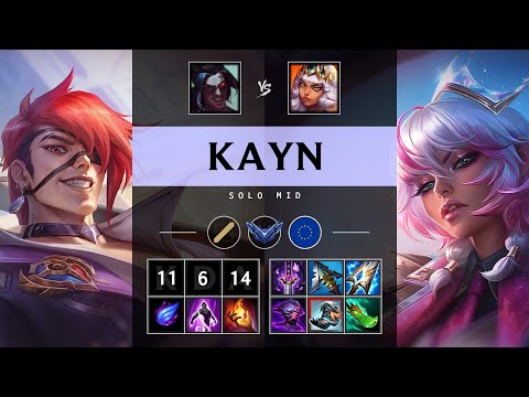 Kayn Mid vs Qiyana - EUW Diamond Patch 25.12