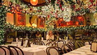 Dining at the MOST DECORATED Christmas Restaurant in NYC