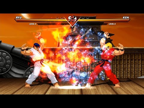 Ice Power Ryu vs Fire Power Ken  - High level Awesome fight!