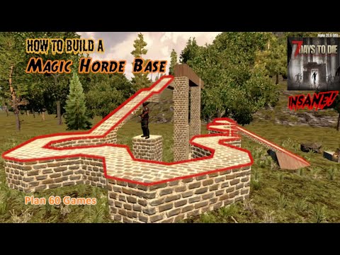 7 Days to Die Alpha 20 How To Build a Magic Floating Horde Base - Tips and tricks and Gameplay