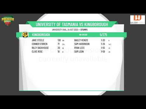CTPL Premier League Men's 1st Grade Round 4 - University of Tasmania v Kingborough Day 1