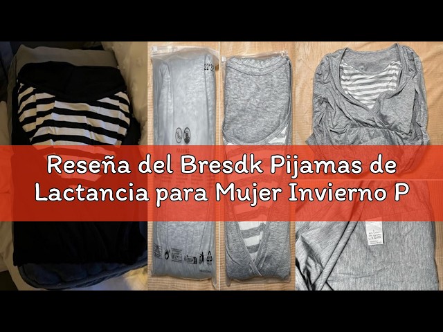 Vídeo relacionado con Bresdk Pijamas Mujer Invierno Algodon Rayas Pijama Largo Manga Larga Ropa para Dormir Tallas Grandes, Rayas - Azul Oscuro, M
