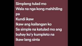 Daniel Padilla - Simpleng Tulad Mo (Lyrics)