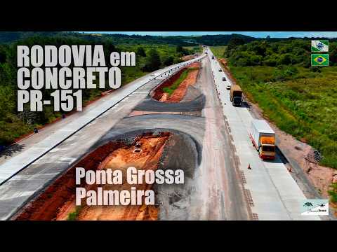 Obras na PR-151 entre Ponta Grossa e Palmeira