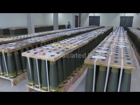 Officials in attendance as German defense company Rheinmetall opens new artillery shell plant