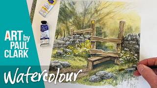 How to Paint a Country Stile in Watercolour